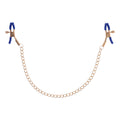 Sex & Mischief Cougar Chained Nipple Clamps - Gold Nipple Clamps with Cougar Chain