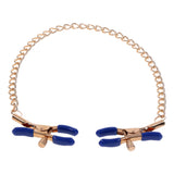 Sex & Mischief Cougar Chained Nipple Clamps - Gold Nipple Clamps with Cougar Chain - Image 4