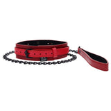 S&M Exs & Ohs Collar and Leash - Red Neck Restraint - Image 7
