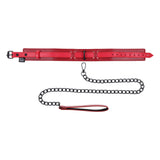 S&M Exs & Ohs Collar and Leash - Red Neck Restraint - Image 8