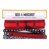 S&M Exs & Ohs Collar and Leash - Red Neck Restraint - Image 9