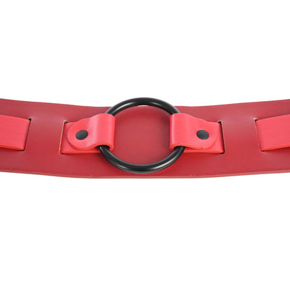 S&M Exs & Ohs Bound and Belted - Red Bondage Belt
