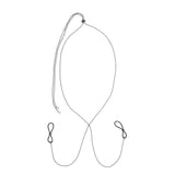 S&M Exs & Ohs Body Jewelry with Nipple Ties - Metal Chain with Nipple Ties - Image 5