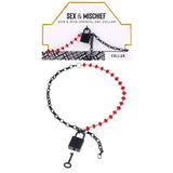 S&M Exs & Ohs Crystal Day Collar - Red/Black Collar Jewellery - Image 1
