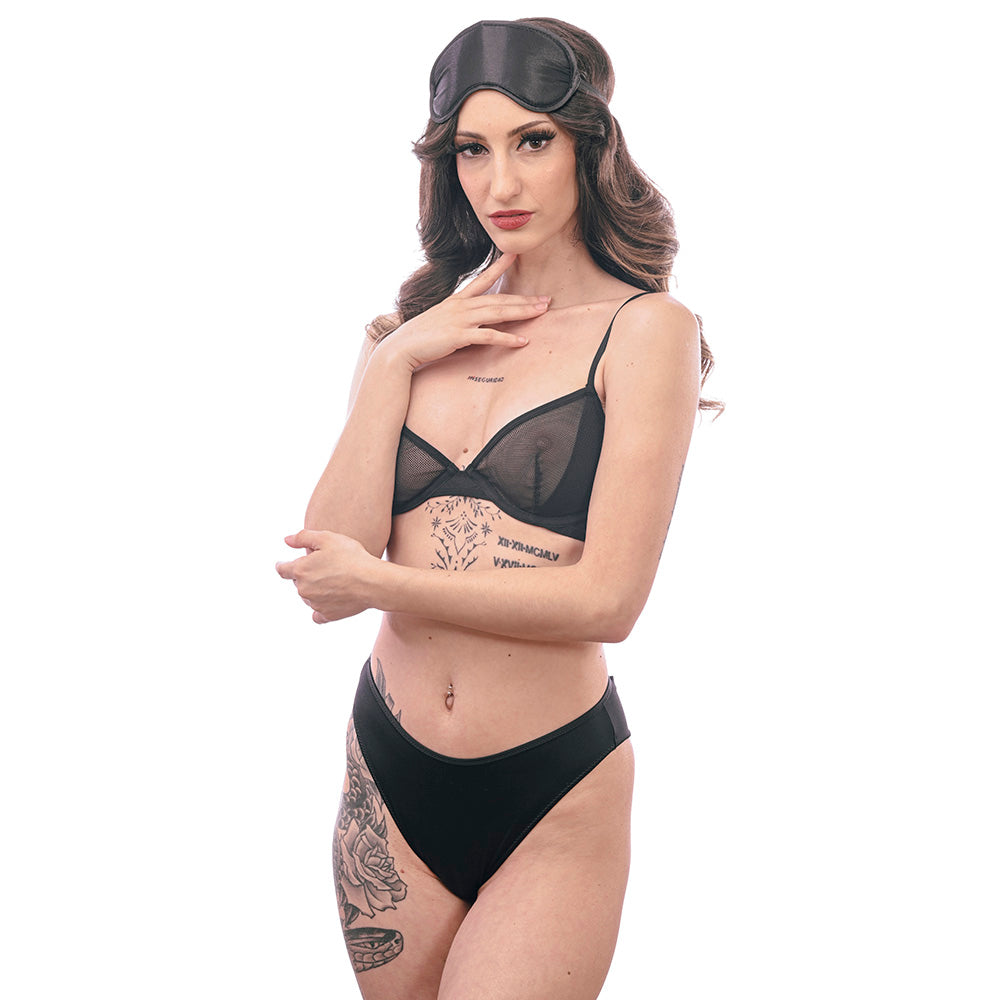 Sex & Mischief Satin Blindfold Black Blindfold