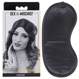 Sex & Mischief Satin Blindfold Black - Black Blindfold - Image 1
