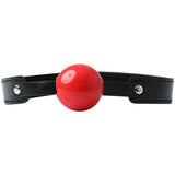 Sex & Mischief Solid Red Ball Gag - Red/Black Mouth Restraint - Image 3