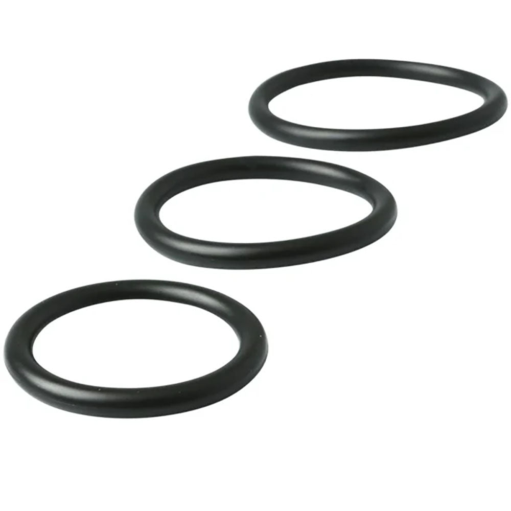 Sex & Mischief Nitrile Cock Ring 3 Pack - Black Cock Rings Set of 3