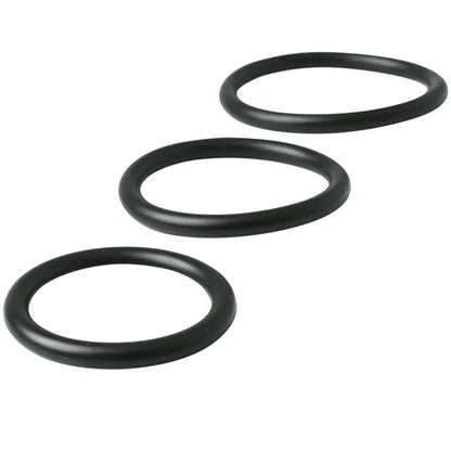 Sex & Mischief Nitrile Cock Ring 3 Pack - Black Cock Rings Set of 3