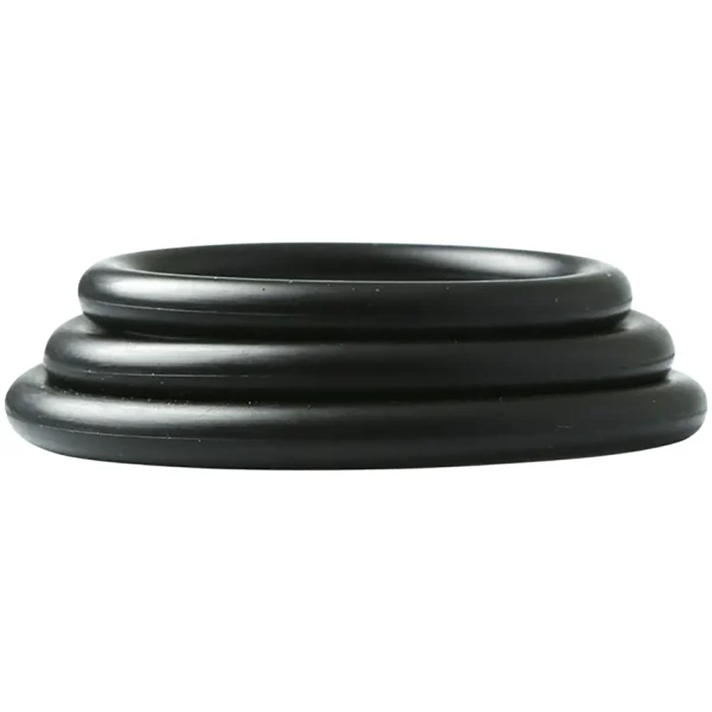 Sex & Mischief Nitrile Cock Ring 3 Pack - Black Cock Rings Set of 3