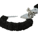 Sex & Mischief Furry Handcuffs - Black - Black Restraints - Image 5