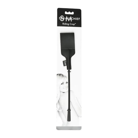 Sex & Mischief Riding Crop - Black 30 cm Crop Whip - Image 1