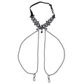 Sex & Mischief Lace Collar with Nipple Ties - Black Neck and Nipple Restraints