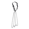 Sex & Mischief Lace Collar with Nipple Ties - Black Neck and Nipple Restraints