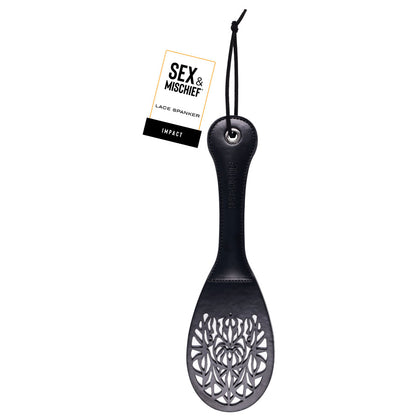 Sex & Mischief Lace Spanker - Black Spanking Paddle