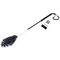 Sex & Mischief Lace Silicone Crop - Black/White 50 cm Crop Whip