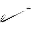 Sex & Mischief Lace Silicone Crop - Black/White 50 cm Crop Whip