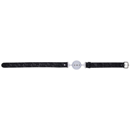 Sex & Mischief Lace Silicone Breathable Ball Gag - Black/Grey Mouth Restraint