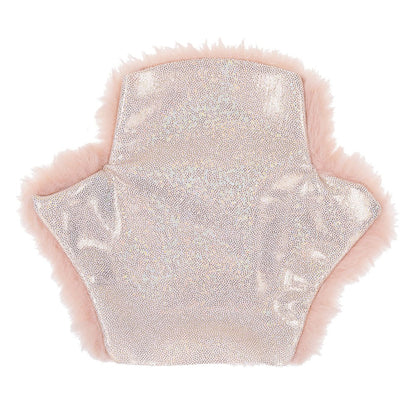 Sex & Mischief Peaches n CreaMe Spiked Sensory Glove - Peach Furry Glove with Metal Spikes