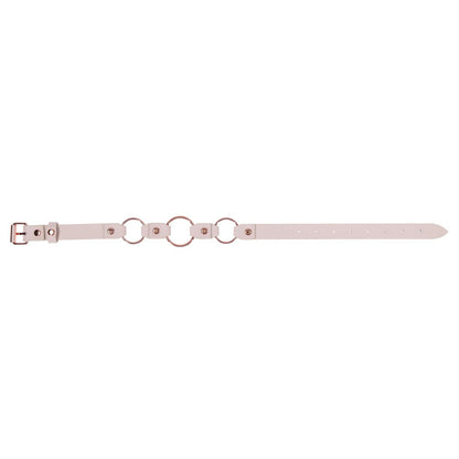 Sex & Mischief Peaches n CreaMe Ring Day Collar - Peach Bondage Collar