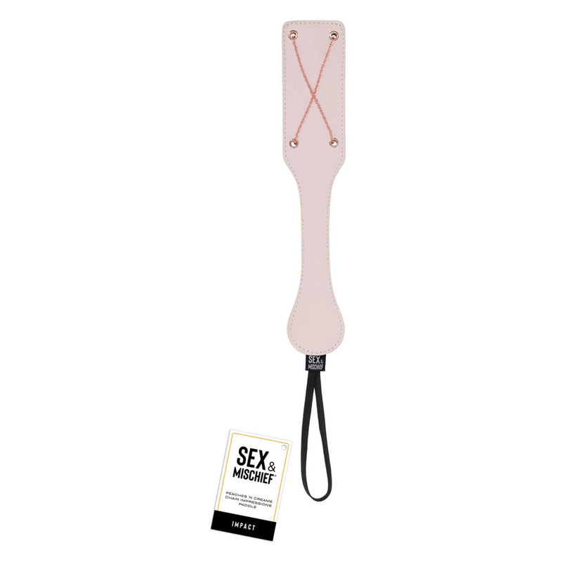 Sex & Mischief Peaches n CreaMe Chain Impressions Paddle - Peach Spanking Paddle