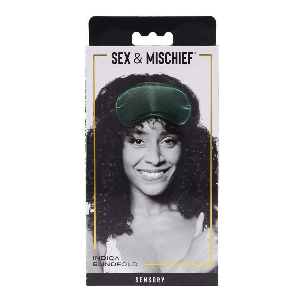 Sex & Mischief Indica Blindfold - Green Eye Mask
