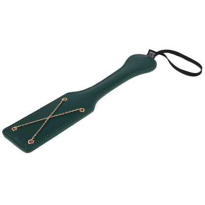 Sex & Mischief Indica Chain Impressions Paddle - Green/Gold Spanking