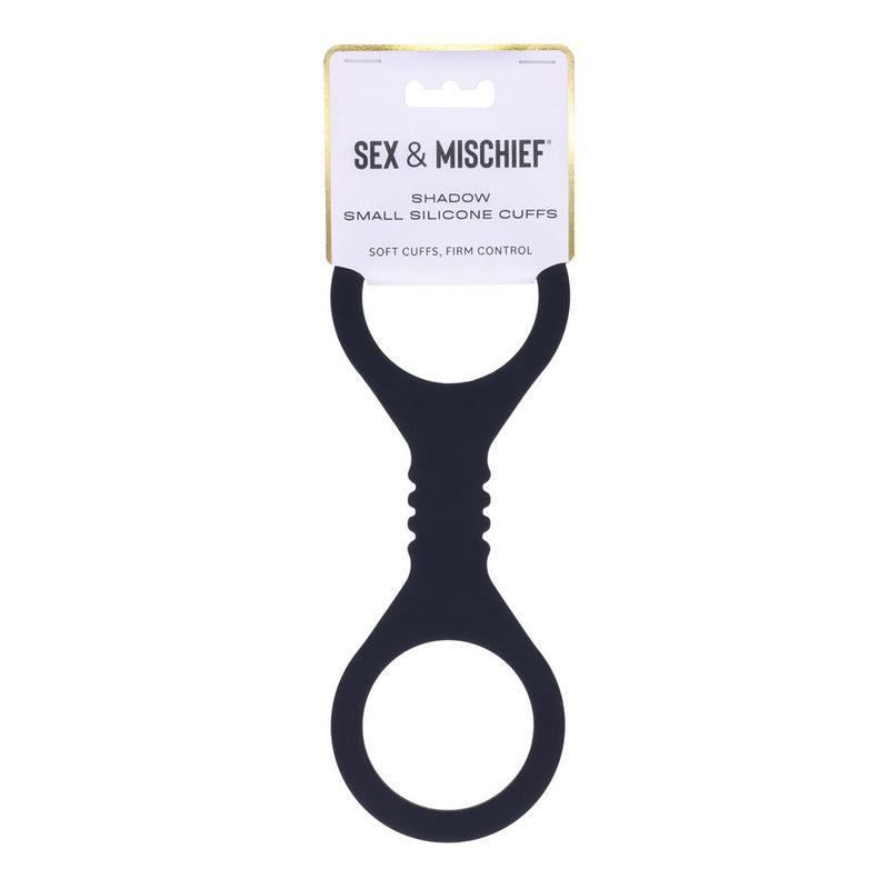 Sex & Mischief Shadow Small Silicone Cuffs - Black Small Restraints