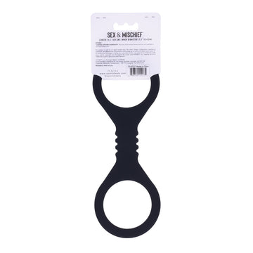Sex & Mischief Shadow Small Silicone Cuffs - Black Small Restraints