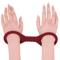 Sex & Mischief Enchanted Small Silicone Cuffs - Burgundy Small Restraints