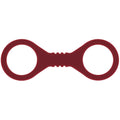 Sex & Mischief Enchanted Small Silicone Cuffs - Burgundy Small Restraints