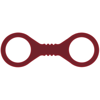 Sex & Mischief Enchanted Small Silicone Cuffs - Burgundy Small