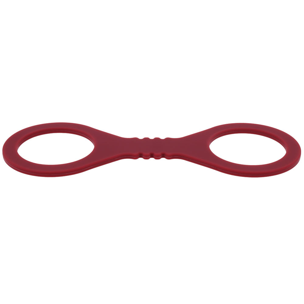 Sex & Mischief Enchanted Small Silicone Cuffs - Burgundy Small