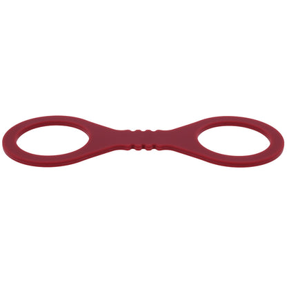 Sex & Mischief Enchanted Small Silicone Cuffs - Burgundy Small