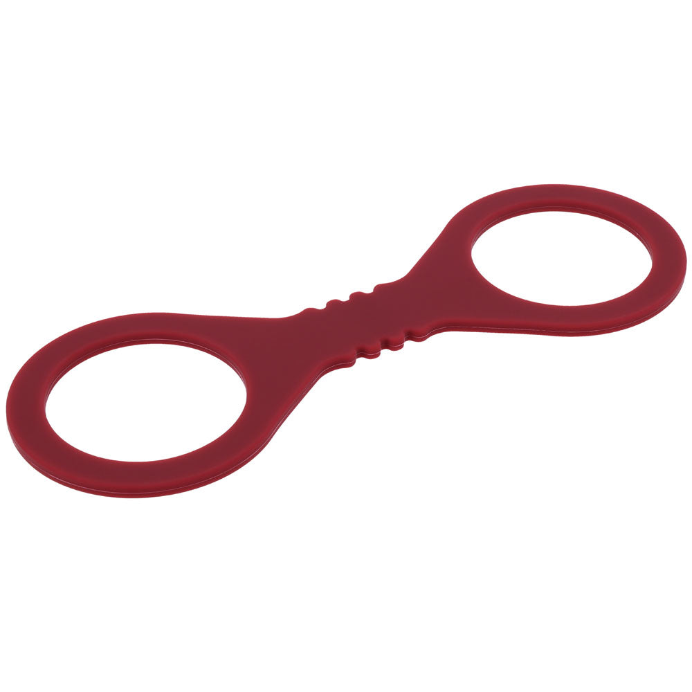 Sex & Mischief Enchanted Small Silicone Cuffs - Burgundy Small
