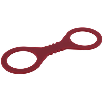 Sex & Mischief Enchanted Small Silicone Cuffs - Burgundy Small