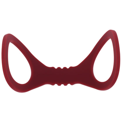 Sex & Mischief Enchanted Small Silicone Cuffs - Burgundy Small