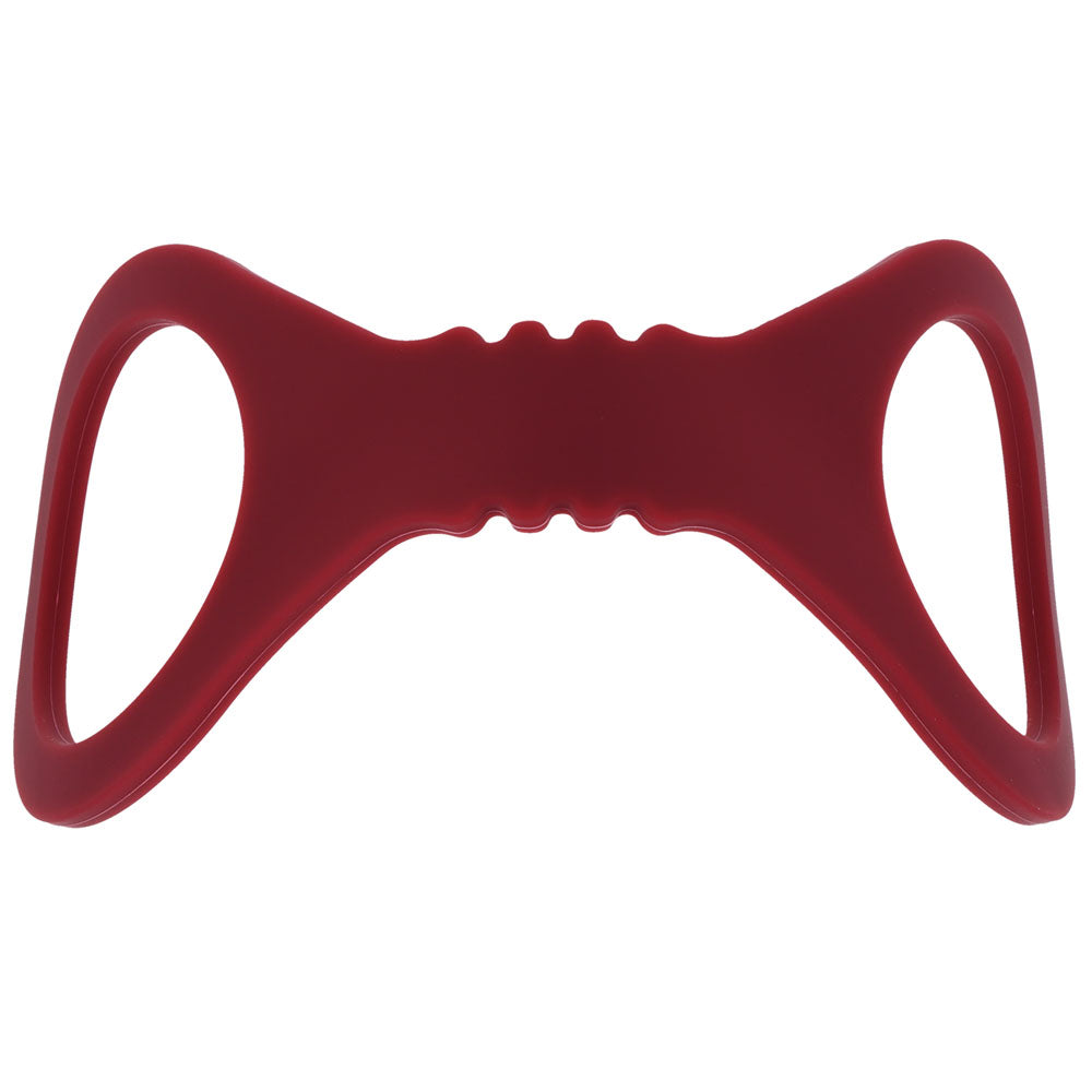 Sex & Mischief Enchanted Small Silicone Cuffs - Burgundy Small