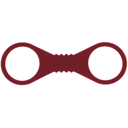Sex & Mischief Enchanted Large Silicone Cuffs - Burgundy Large