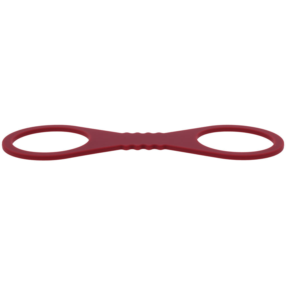 Sex & Mischief Enchanted Large Silicone Cuffs - Burgundy Large
