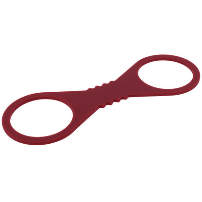 Sex & Mischief Enchanted Large Silicone Cuffs - Burgundy Large
