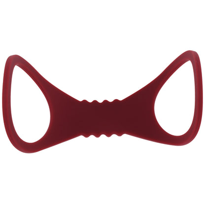 Sex & Mischief Enchanted Large Silicone Cuffs - Burgundy Large