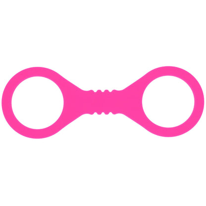 Sex & Mischief Small Hot Pink Silicone Cuffs - Hot Pink Small