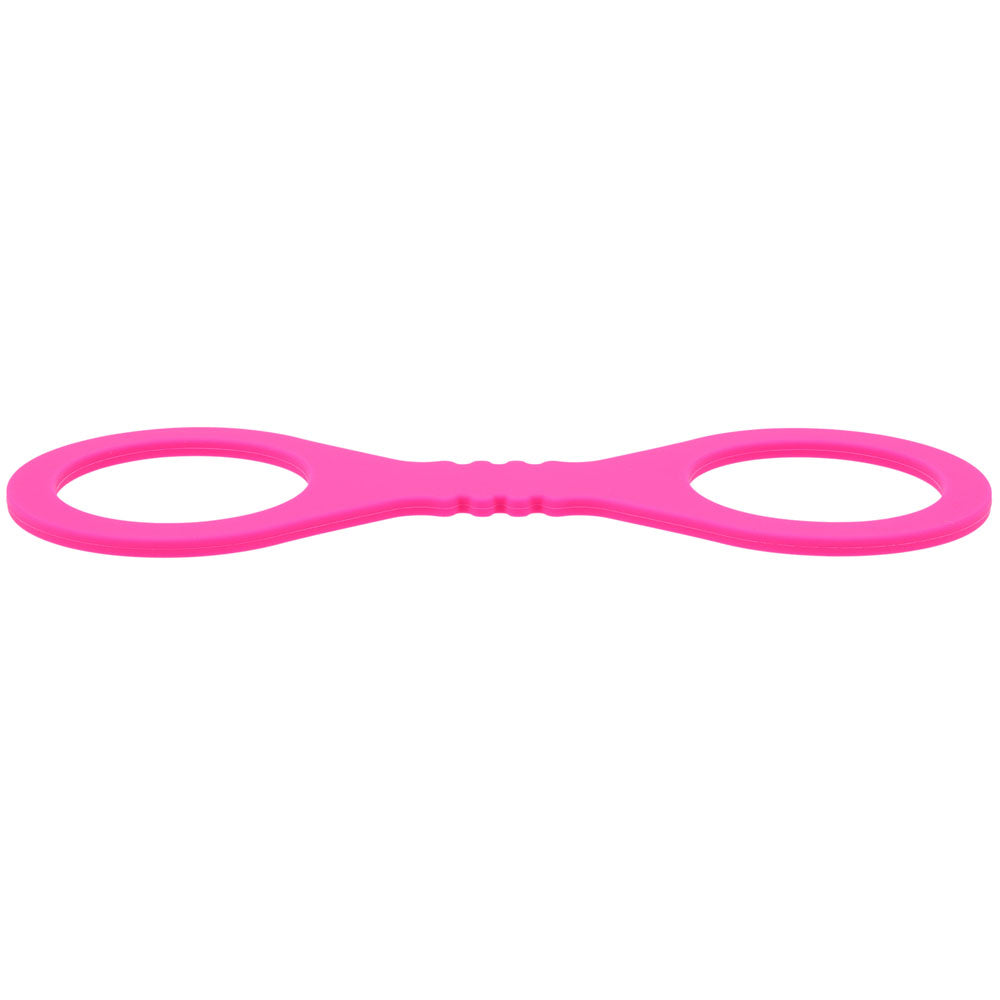 Sex & Mischief Small Hot Pink Silicone Cuffs - Hot Pink Small