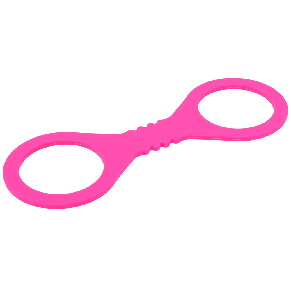 Sex & Mischief Small Hot Pink Silicone Cuffs - Hot Pink Small