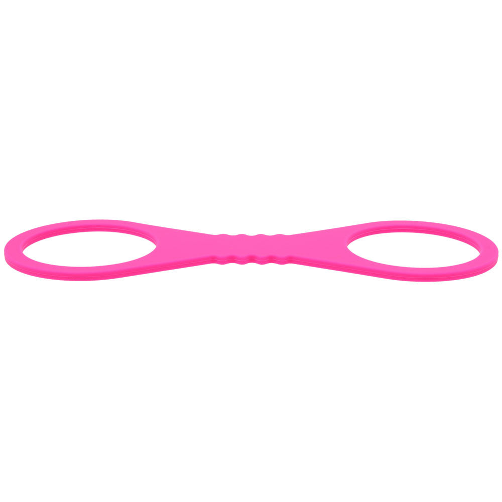 Sex & Mischief Large Hot Pink Silicone Cuffs - Hot Pink Large