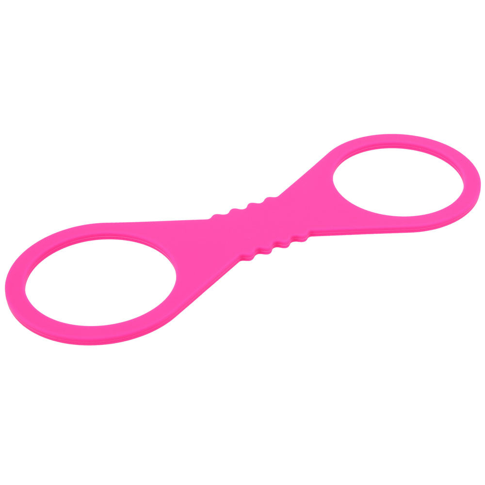 Sex & Mischief Large Hot Pink Silicone Cuffs - Hot Pink Large