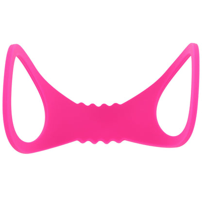 Sex & Mischief Large Hot Pink Silicone Cuffs - Hot Pink Large