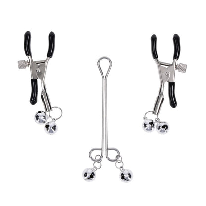 S&M Shadow Bell Nipple and Clit Jewelry - Metal Nipple Clamps