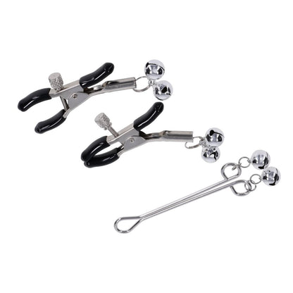 S&M Shadow Bell Nipple and Clit Jewelry - Metal Nipple Clamps